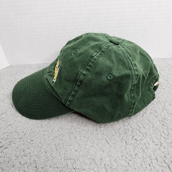 Cabelas Baseball Cap Green Adjustable Hat Embroidered Yellow Logo Strap back - Picture 3 of 5